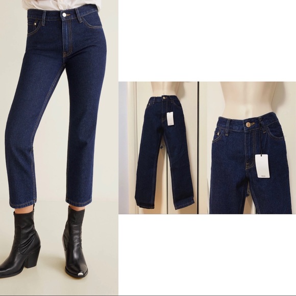 Straight cropped jeans - Picture 1 of 4